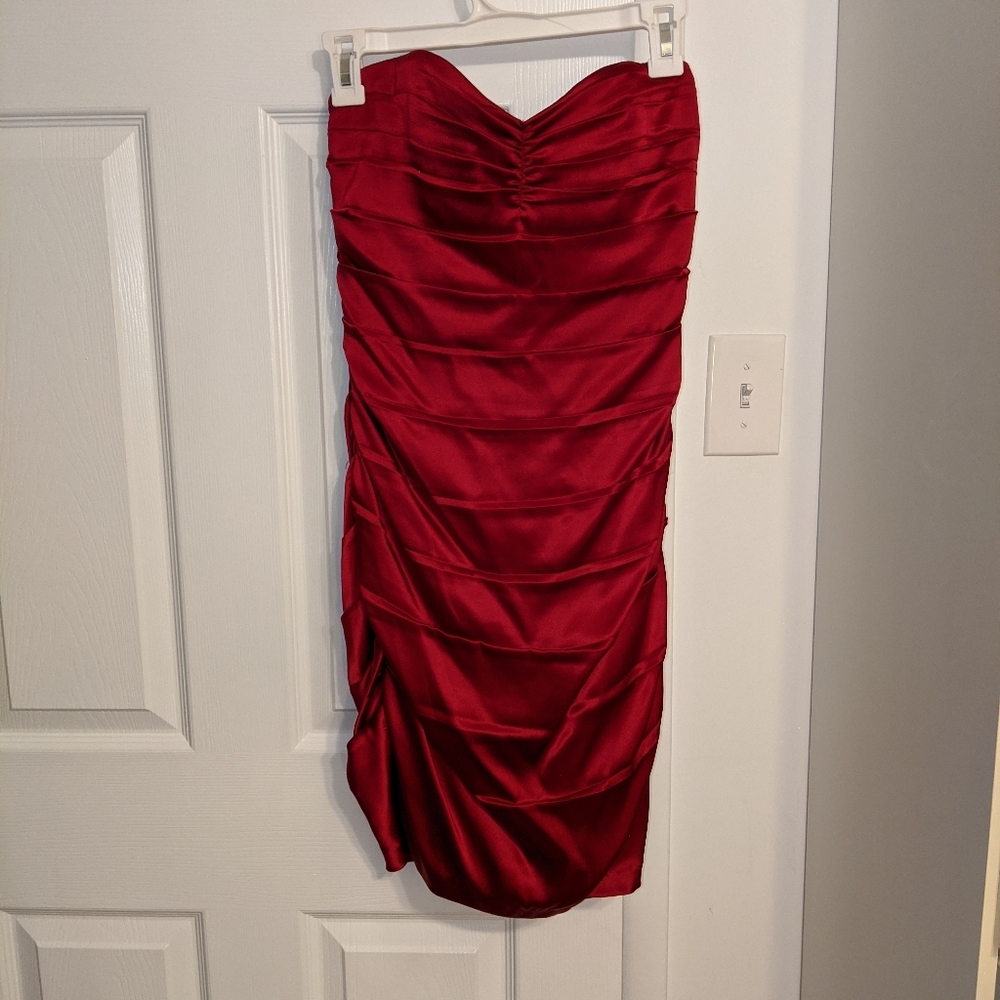 Express red satin dress size 6